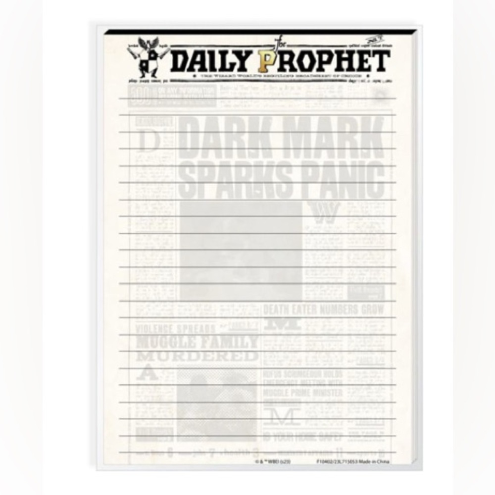 Harry Potter The Daily Prophet Notepad, Sealed , Never Opened , 100 sheets